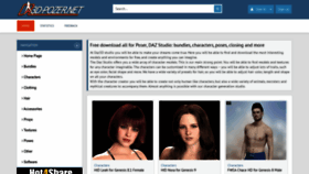 What Daz3d-poser.net website looked like in 2022 (1 year ago)