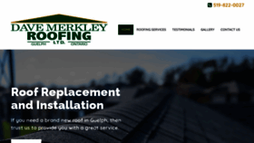 What Davemerkleyroofing.com website looked like in 2022 (1 year ago)