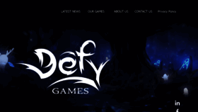 What Defygames.com website looked like in 2022 (1 year ago)