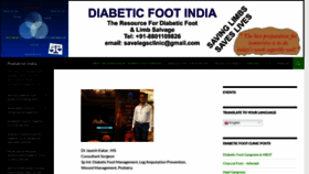 What Diabeticfootindia.com website looked like in 2022 (1 year ago)
