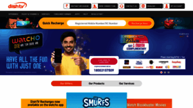 What Dishtv.in website looked like in 2022 (1 year ago)