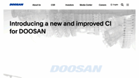 What Doosan.com website looked like in 2022 (1 year ago)