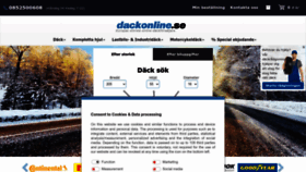What Dackonline.se website looked like in 2023 (1 year ago)