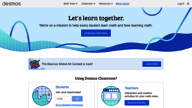 What Desmos.com website looked like in 2023 (2 years ago)