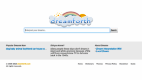 What Dreamforth.com website looked like in 2023 (1 year ago)