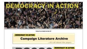 What Democracyinaction.us website looked like in 2023 (1 year ago)