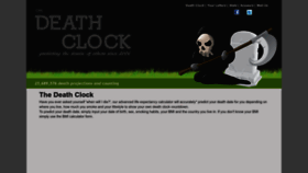 What Death-clock.org website looked like in 2023 (1 year ago)