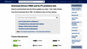 What Driverguide.com website looked like in 2023 (1 year ago)