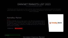 What Darkwebmarketlist.com website looked like in 2023 (1 year ago)