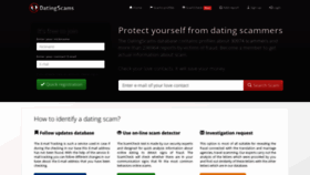 What Datingscams.cc website looked like in 2023 (2 years ago)