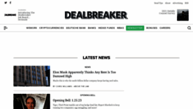 What Dealbreaker.com website looked like in 2023 (1 year ago)