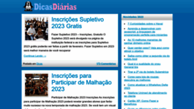 What Dicasdiarias.com.br website looked like in 2023 (1 year ago)