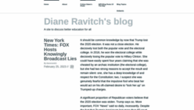What Dianeravitch.net website looked like in 2023 (1 year ago)