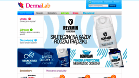 What Dermalab.pl website looked like in 2023 (1 year ago)