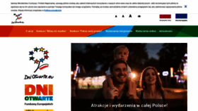 What Dniotwarte.eu website looked like in 2023 (1 year ago)