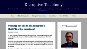 What Disruptivetelephony.com website looked like in 2023 (1 year ago)