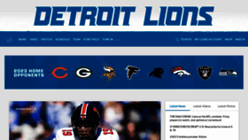 What Detroitlions.com website looked like in 2023 (1 year ago)