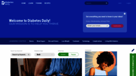 What Diabetesdaily.com website looked like in 2023 (1 year ago)