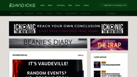 What Davidicke.com website looked like in 2023 (1 year ago)