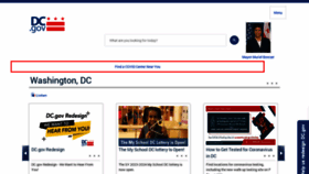 What Dc.gov website looked like in 2023 (1 year ago)