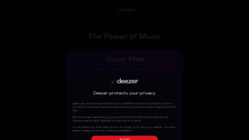 What Deezer.com website looked like in 2023 (1 year ago)