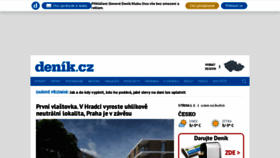 What Denik.cz website looked like in 2023 (1 year ago)