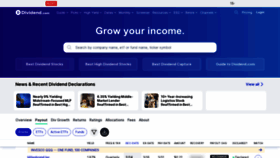 What Dividend.com website looked like in 2023 (1 year ago)