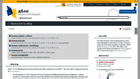 What Dblp.org website looked like in 2023 (2 years ago)