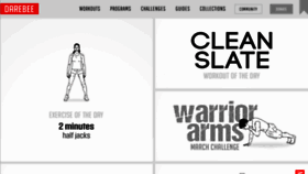 What Darebee.com website looked like in 2023 (1 year ago)