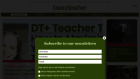 What Dance-teacher.com website looked like in 2023 (1 year ago)