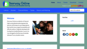 What Doorwayonline.org.uk website looked like in 2023 (1 year ago)