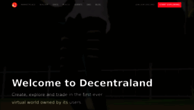 What Decentraland.org website looked like in 2023 (1 year ago)
