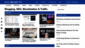 What Dailyblogtips.com website looked like in 2023 (1 year ago)