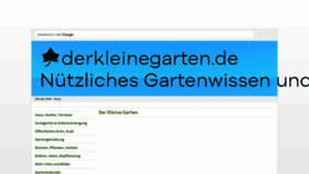 What Derkleinegarten.de website looked like in 2023 (1 year ago)