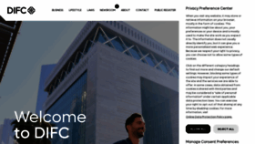 What Difc.ae website looked like in 2023 (1 year ago)