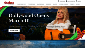 What Dollywood.com website looked like in 2023 (1 year ago)
