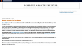 What Dividendgrowthinvestor.com website looked like in 2023 (1 year ago)