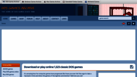 What Dosgamesarchive.com website looked like in 2023 (1 year ago)