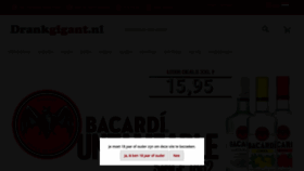 What Drankgigant.nl website looked like in 2023 (2 years ago)