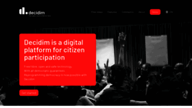 What Decidim.org website looked like in 2023 (1 year ago)