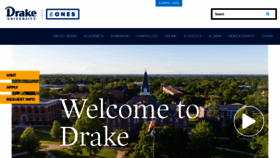 What Drake.edu website looked like in 2023 (1 year ago)