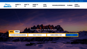 What Dolomiti.it website looked like in 2023 (1 year ago)