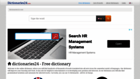 What Dictionaries24.com website looked like in 2023 (1 year ago)