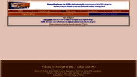 What Discovercircuits.com website looked like in 2023 (1 year ago)