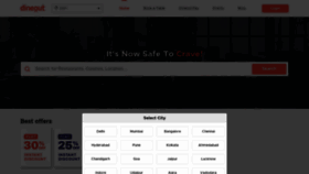 What Dineout.co.in website looked like in 2023 (1 year ago)