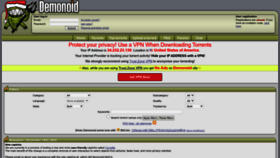 What Demonoid.is website looked like in 2023 (1 year ago)