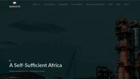 What Dangote.com website looked like in 2023 (1 year ago)