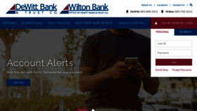 What Dewittbank.com website looked like in 2023 (1 year ago)