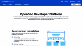 What Docs.opensea.io website looked like in 2023 (1 year ago)