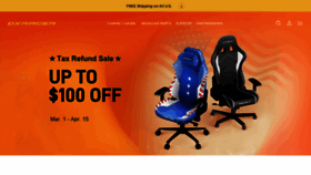 What Dxracer.com website looked like in 2023 (1 year ago)